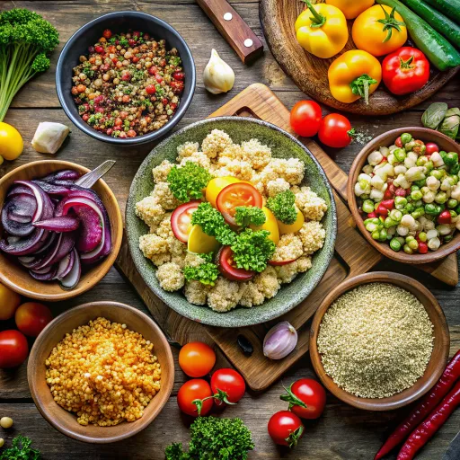 Fırınlanmış Sebzeli Kinoa Yemeği